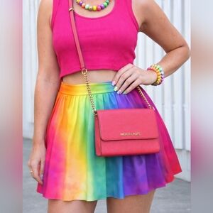 🌺 Michael Michael Kors Coral Wallet on Chain Crossbody EUC